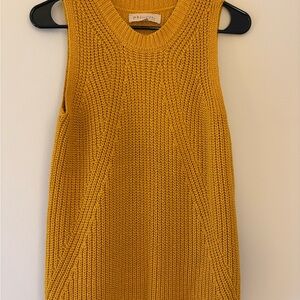 Philosophy Yellow Knit Sleeveless Top